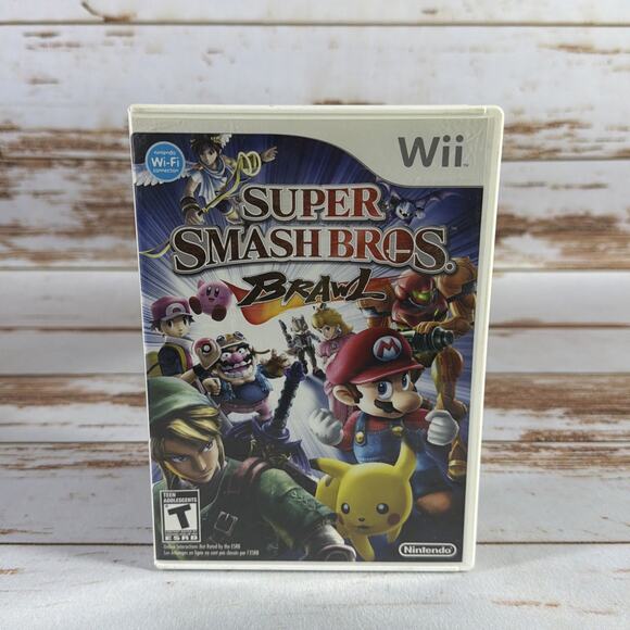 Super Smash Bros. Brawl Nintendo Wii 2008 CIB Tested Complete w/Manual - Picture 1 of 5